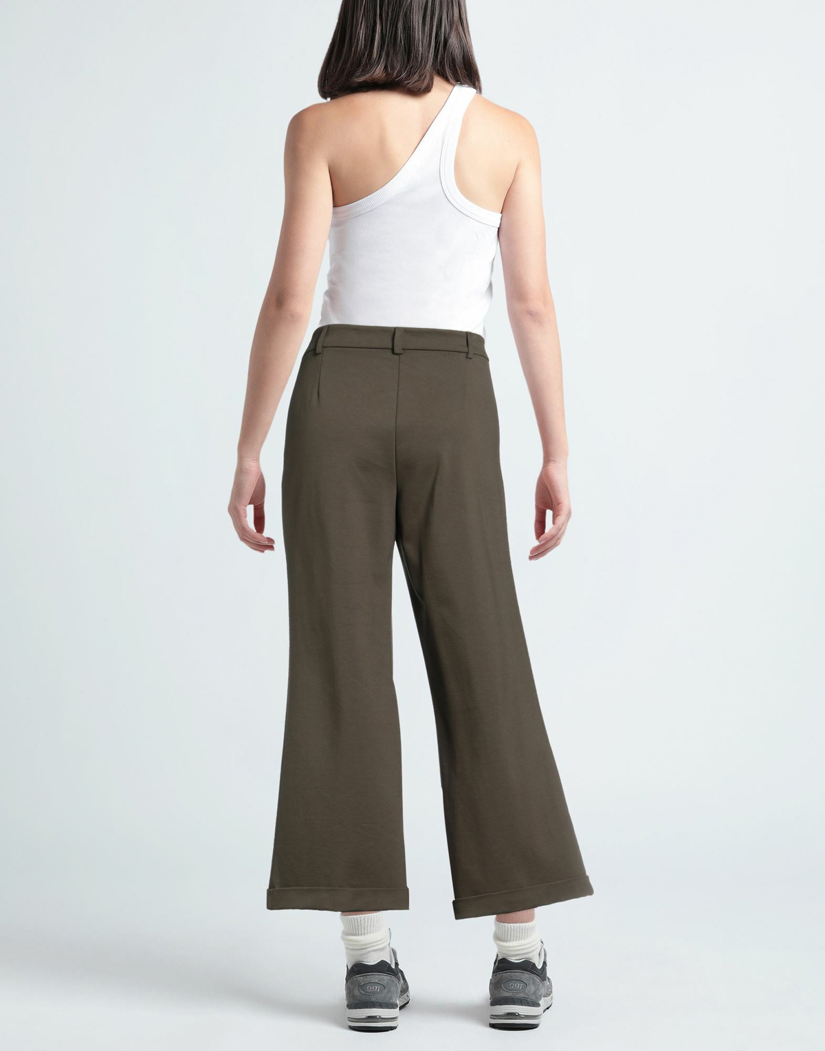 Manila Grace Womens Pants Military in Green