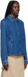 AMI Alexandre Mattiussi Blue Ami de Cœur Denim Jacket