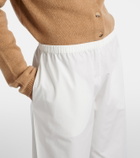 Khaite Roma cotton poplin wide-leg pants