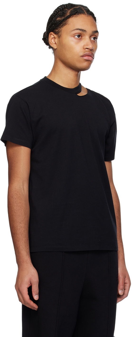 MM6 Maison Margiela Black Safety Pin T-Shirt MM6 Maison Margiela
