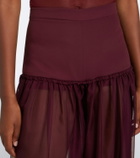 Nensi Dojaka Semi-sheer wide-leg pants