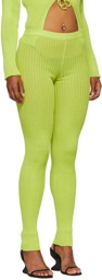 A. ROEGE HOVE Green Nylon & Cotton Leggings