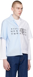 MM6 Maison Margiela Blue & White Printed Shirt