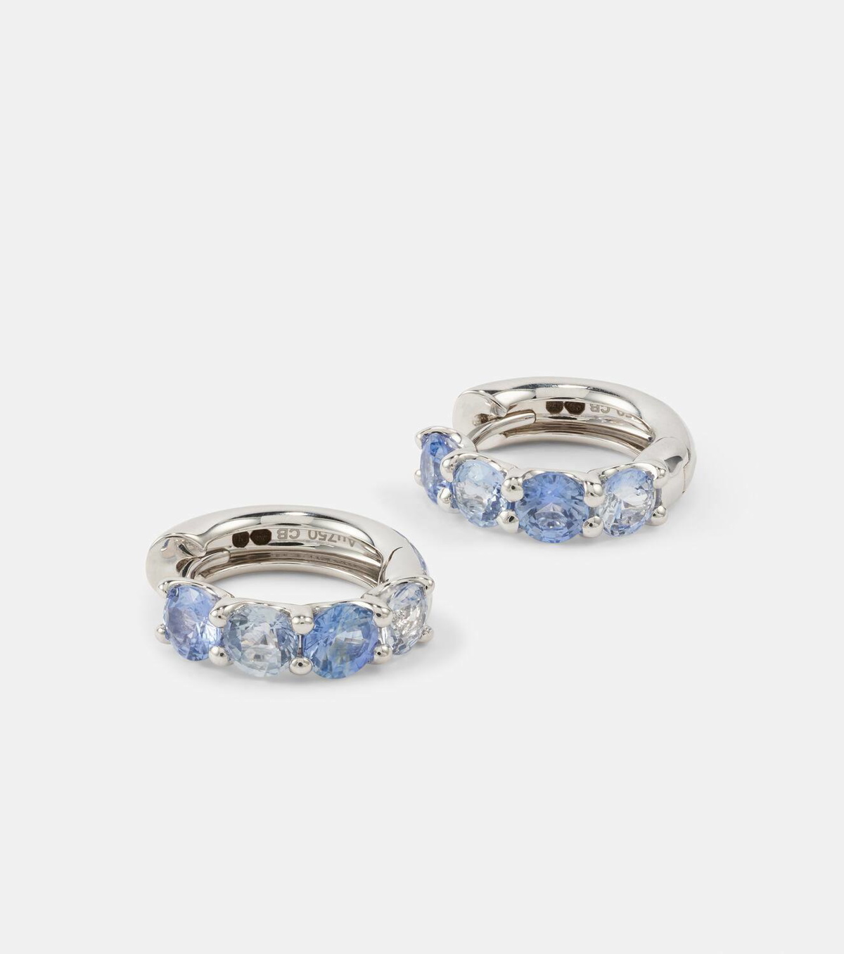 Bucherer Fine Jewellery 18kt white gold earrings with sapphires