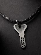 Carolina Bucci - Small Key Blackened Gold and Lurex Necklace