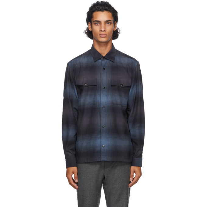 Photo: Z Zegna Blue Check Overshirt