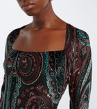 Etro Paisley jersey and chenille gown