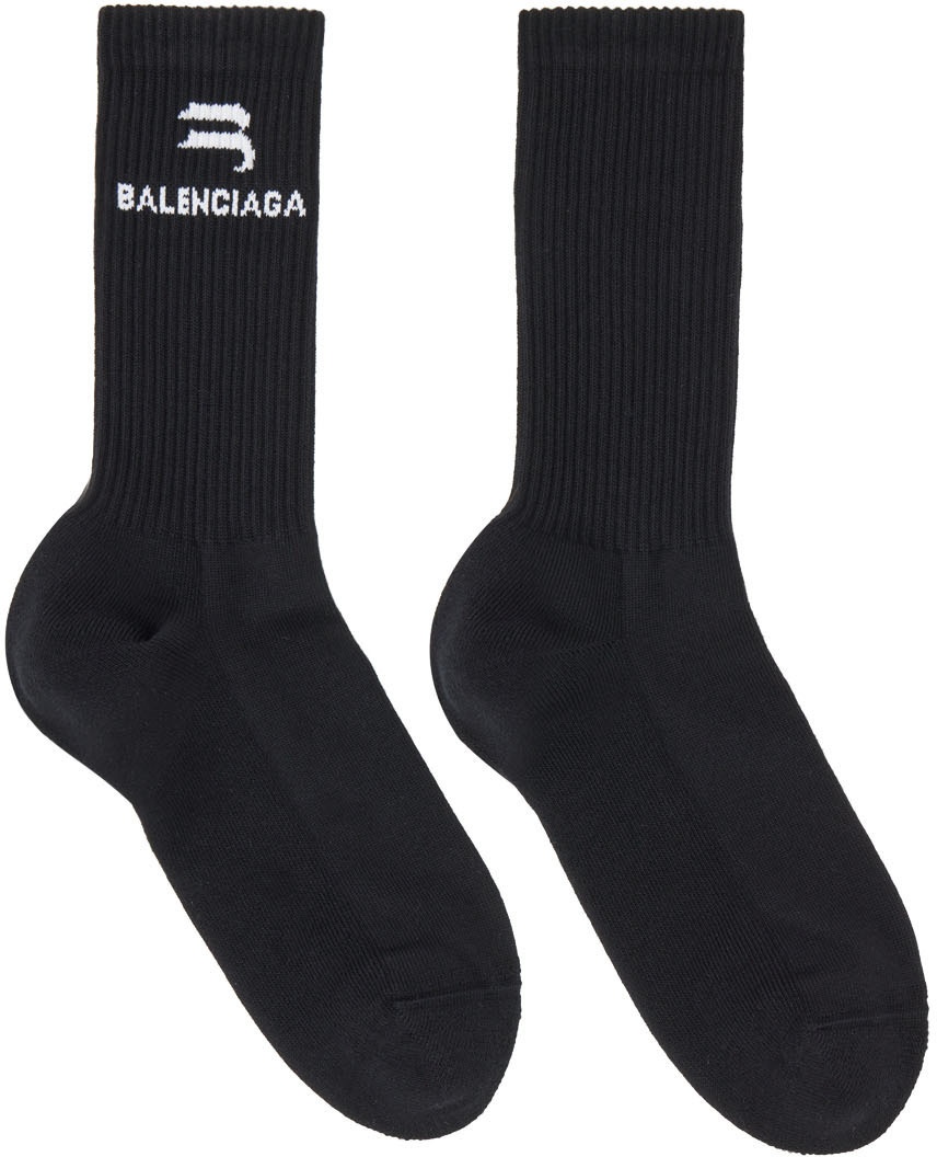 Photo: Balenciaga Black Sporty B Tennis Socks