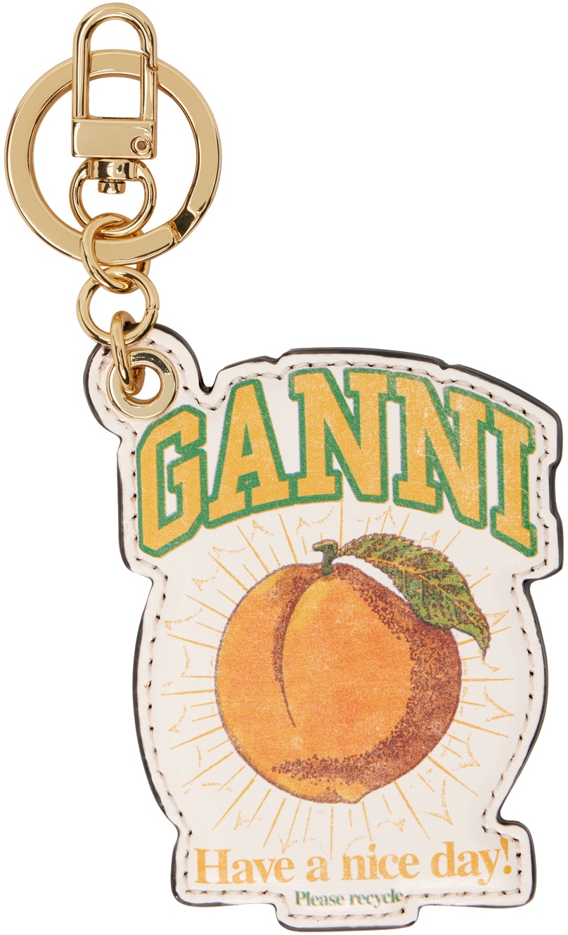 GANNI Off-White Peach Keychain GANNI