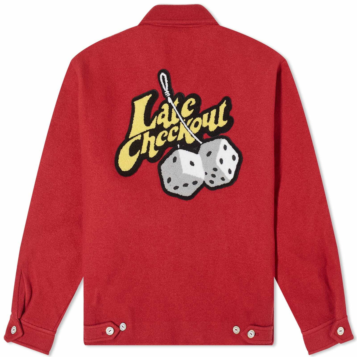 Late Checkout Valet Zipper Jacket in Red