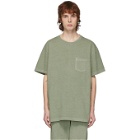 John Elliott Green Loose Stitch Pocket T-Shirt