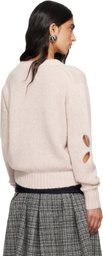 Stefan Cooke Pink Slashed Shaggy Sweater