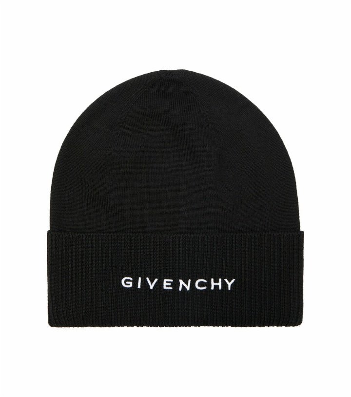 Photo: Givenchy - Logo wool beanie