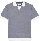 Mr P. - Knitted Cotton-Piqué Polo Shirt - Navy