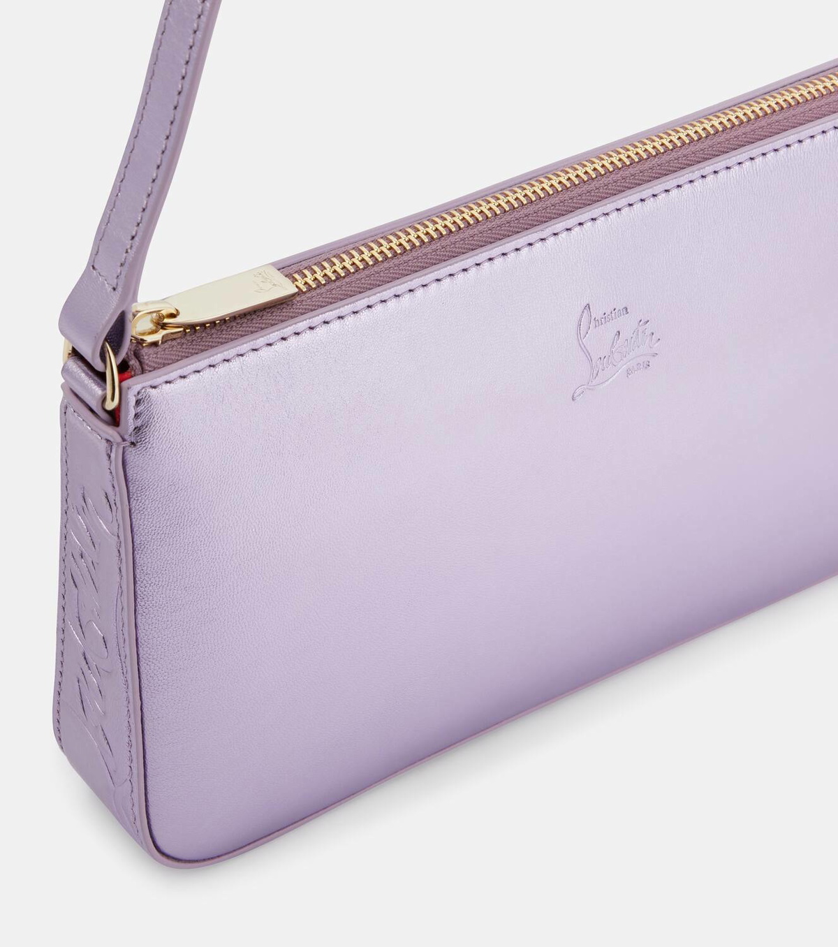 Christian Louboutin Loubila metallic leather shoulder bag