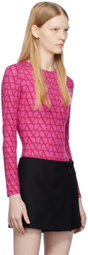 Valentino Pink Toile Iconographe Bodysuit