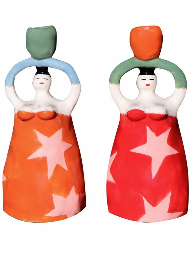 Photo: LAETITIA ROUGET X Browns Porcelain Candle Holders (Set Of Two)