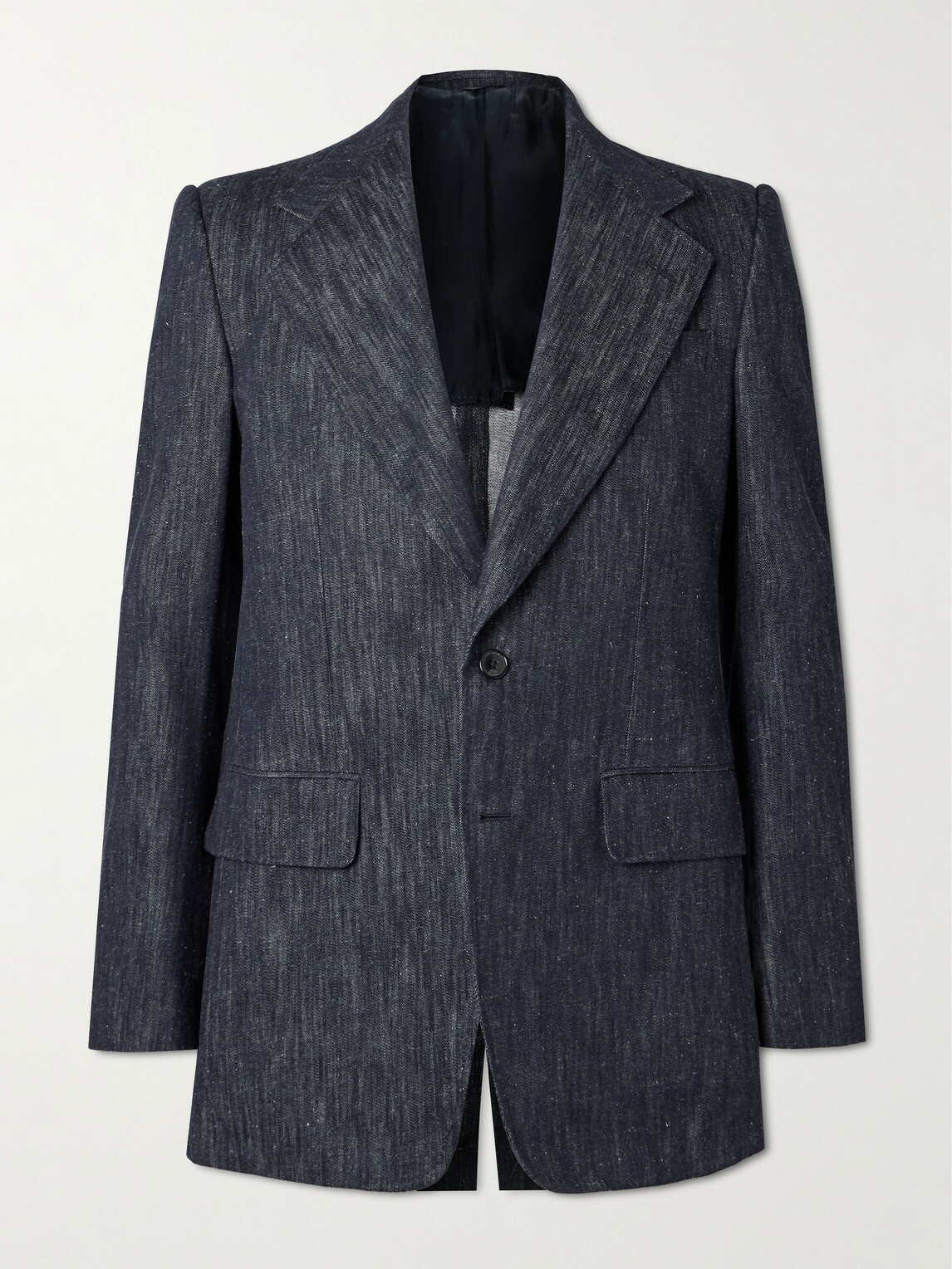 Husbands - Slub Cotton and Hemp-Blend Twill Blazer - Blue