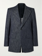 Husbands - Slub Cotton and Hemp-Blend Twill Blazer - Blue