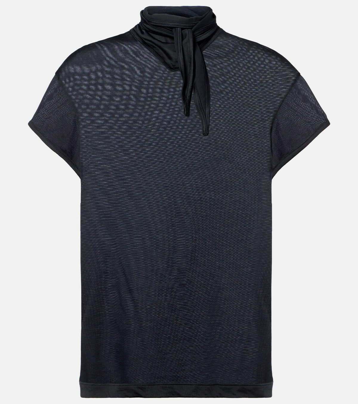 Lemaire Scarf-detail jersey top