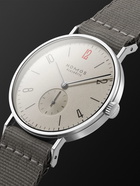 NOMOS Glashütte - Tangente 38 Limited Edition Hand-Wound 37.5mm Stainless Steel and Canvas Watch, Ref. No. 165.S50