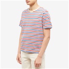 Corridor Men's Stripe T-Shirt in Blue/Red/White Stripes