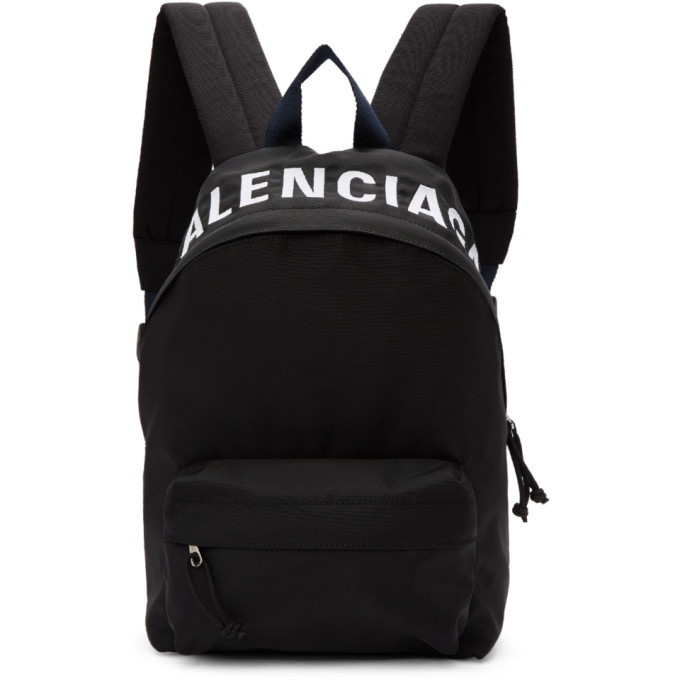 Photo: Balenciaga Black and Navy Wheel Backpack