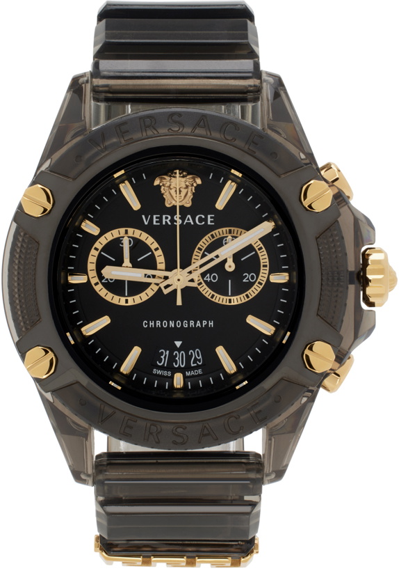 Photo: Versace Black & Gold Icon Active Watch