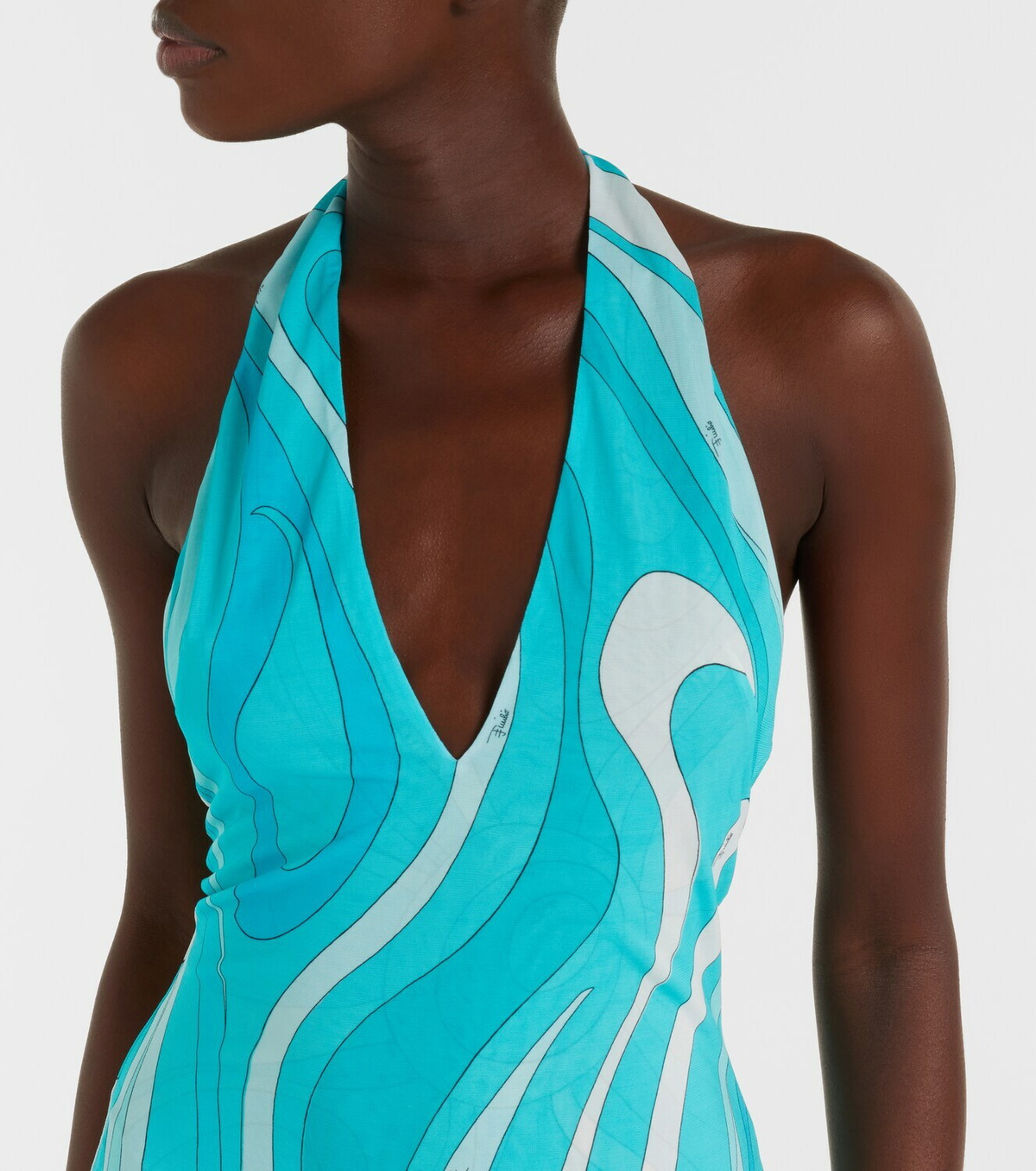 Pucci Iride halterneck jersey midi dress