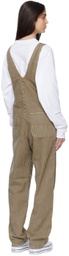 Carhartt Work In Progress Brown & Navy Bib Overalls