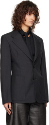 LEMAIRE Gray Single-Breasted Fitted Tailored Blazer