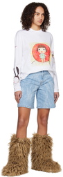 Stella McCartney White 'Lonesome Puppy' Long Sleeve T-Shirt