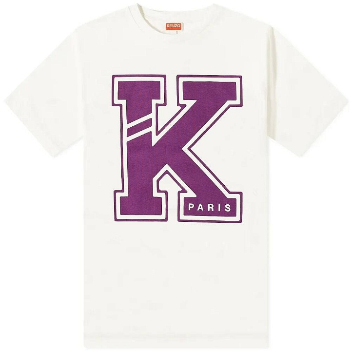 Photo: Kenzo Paris Men's College Classic T-Shirt in Off White