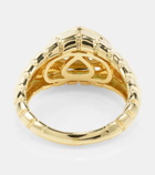 Marina B Timo 18kt gold ring with tsavorites and diamonds