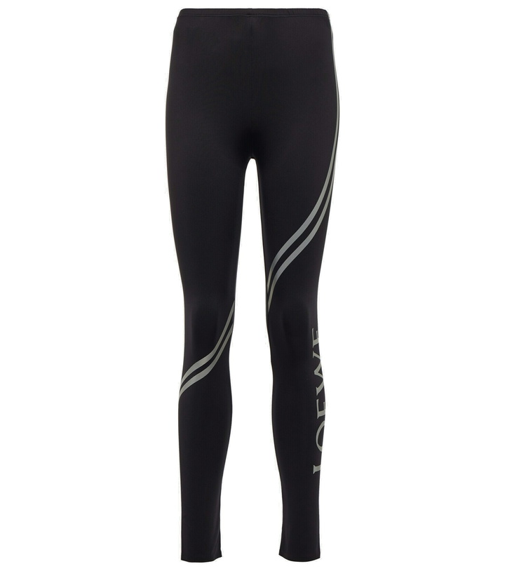 Photo: Loewe - High-rise logo leggings