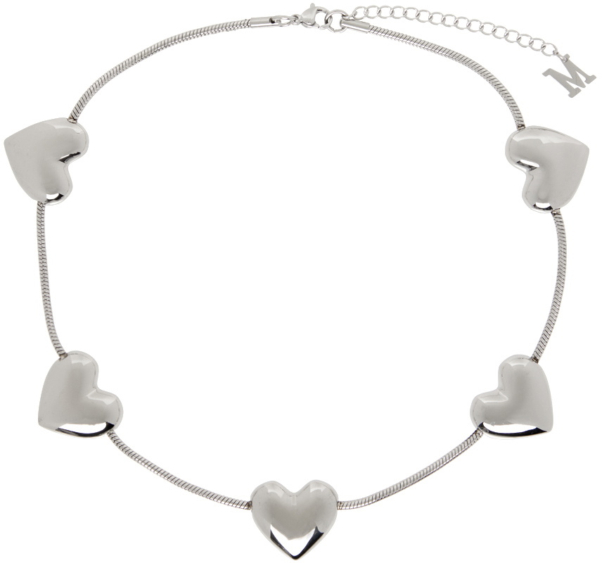Marland Backus Silver Heart Strings Necklace