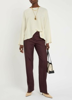 Forte_forte Stitch-effect Crepe top Cream