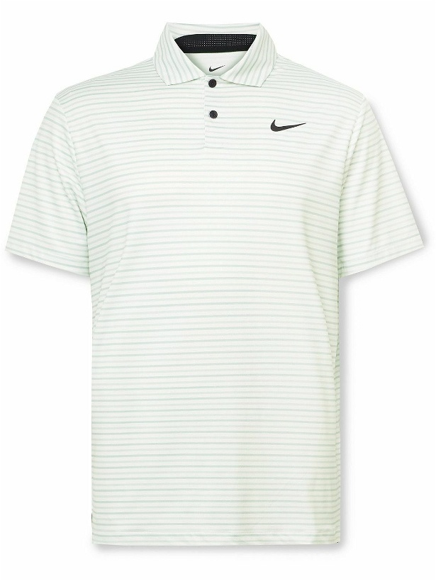 Photo: Nike Golf - Tour Striped Dri-FIT Golf Polo Shirt - White
