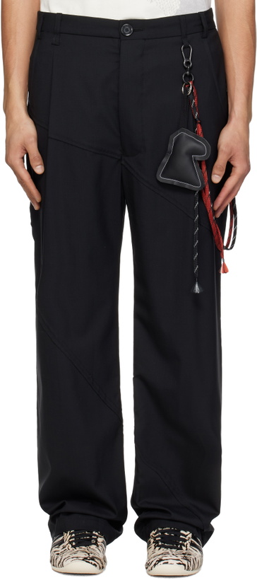 Photo: Song for the Mute Black Slash Loose Pleated Trousers