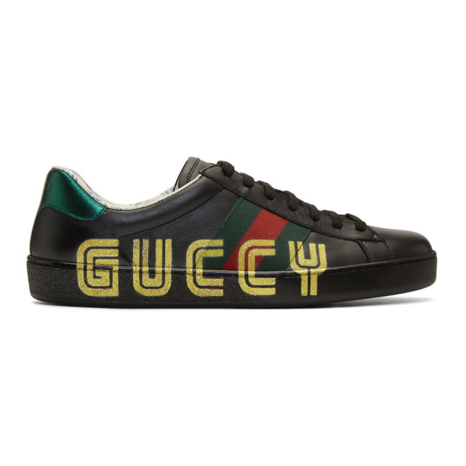 Photo: Gucci Black New Ace Guccy Sneaker
