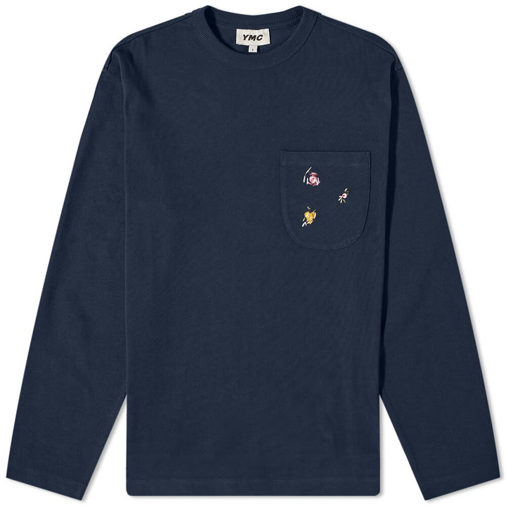 Photo: YMC Men's Triple Long Sleeve T-Shirt in Navy