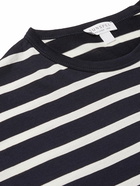 Sunspel - Striped Cotton-Jersey T-Shirt - Blue