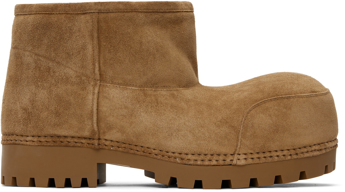 Balenciaga Brown Alaska Fur Boots Balenciaga