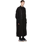 Julius Black Asymmetric Collar Coat