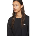 Off-White Black and Silver Wool Base Arrows Long Sleeve T-Shirt