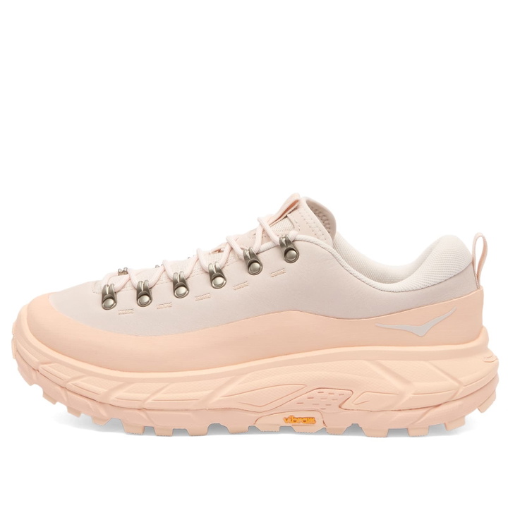 Photo: HOKA ONE ONE U Tor Summit Snekaer in Rose Cream/Tangerine Glow