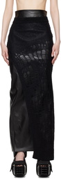 Rick Owens Black Porterville Spider Ziggy Maxi Skirt