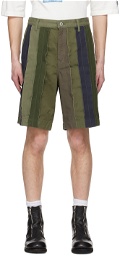 FDMTL Khaki Obi-Strip Shorts