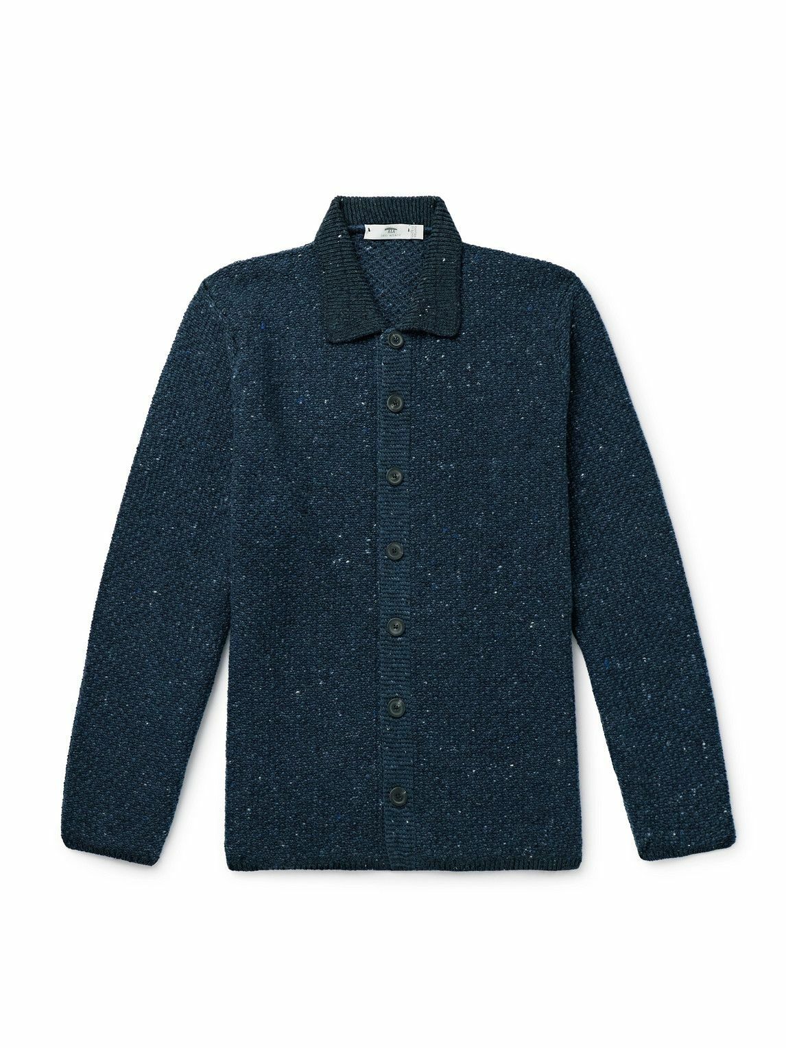 Inis Meáin - Breidin Merino Wool and Cashmere-Blend Shirt Jacket - Blue