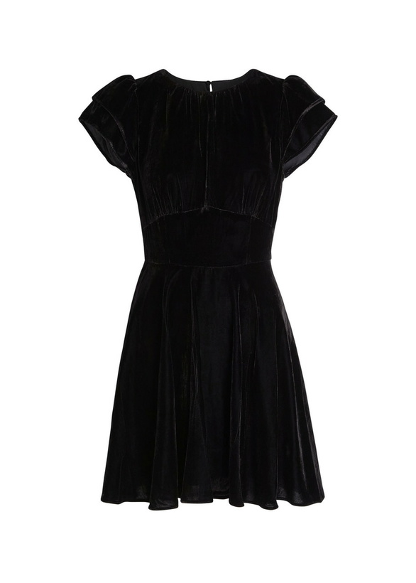 Photo: Paige Khai Velour Mini Dress Black